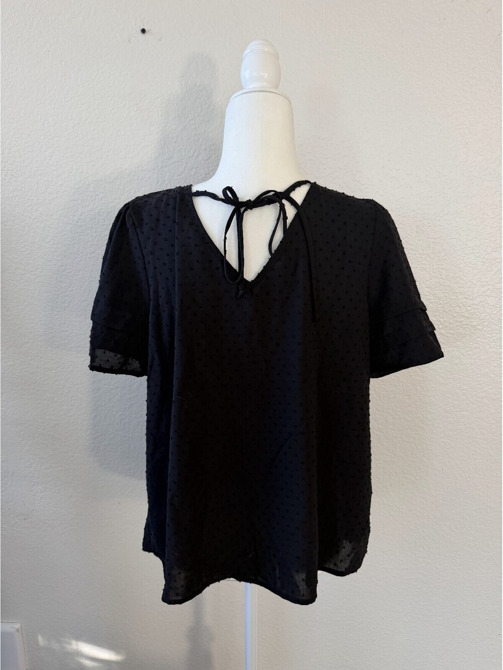 Papermoon Sasha Tie Back navy Top stitchfix office siren